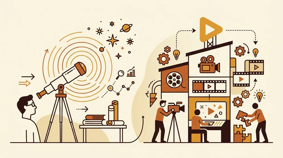A creator team comparing video analytics, audience targeting, and workflow tools