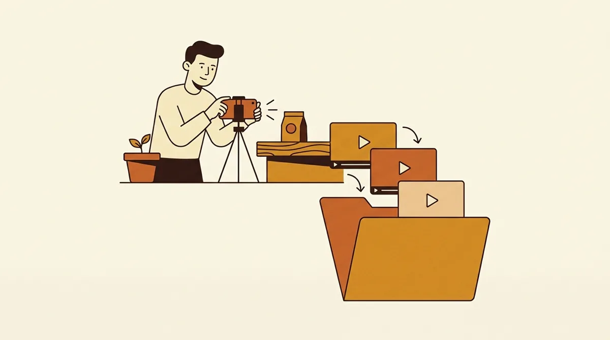A beginner filming product videos at home with zero followers